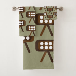 Conjunto De Toalhas Televisão Decorativa Moderna do meio século