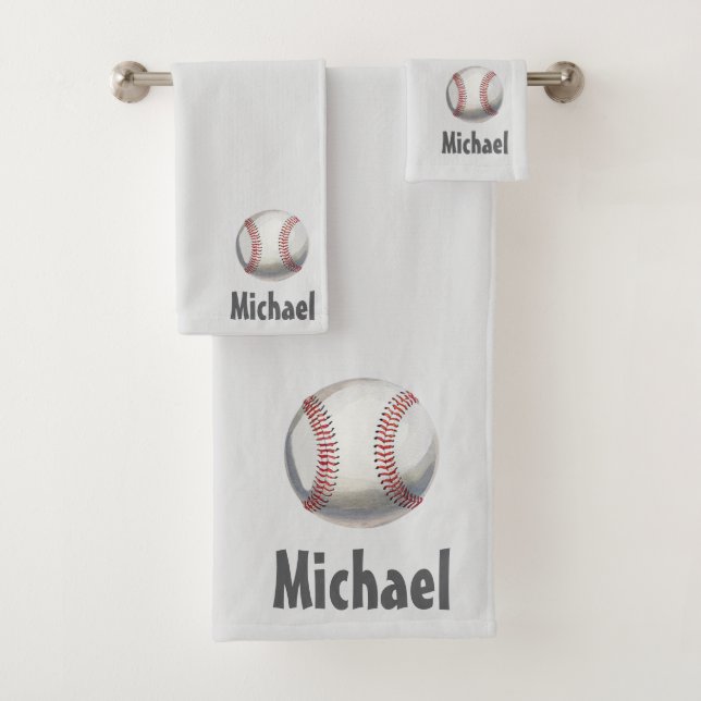Conjunto De Toalhas Tendência Moderna Personalizada Esportes de Baseba (Insitu)
