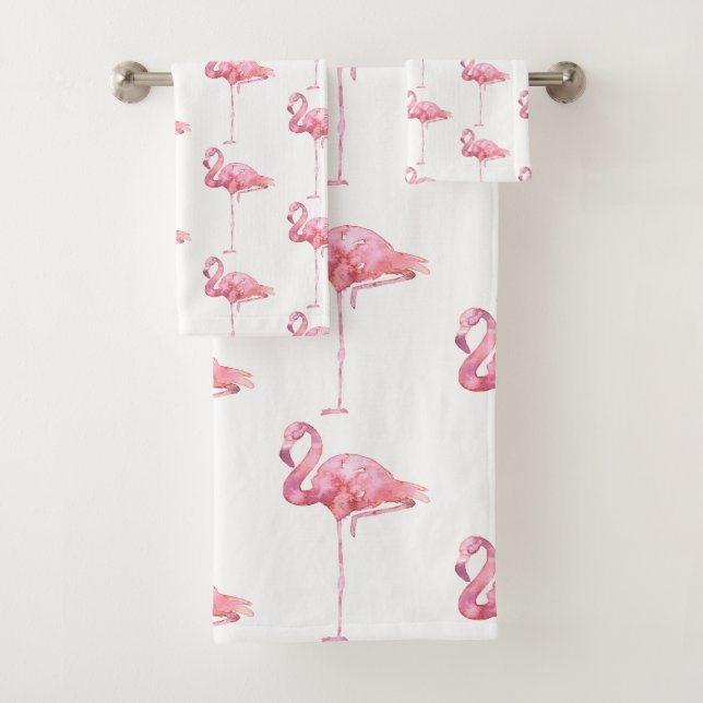 Conjunto De Toalhas Tender Flamingo Series Design 1 (Insitu)