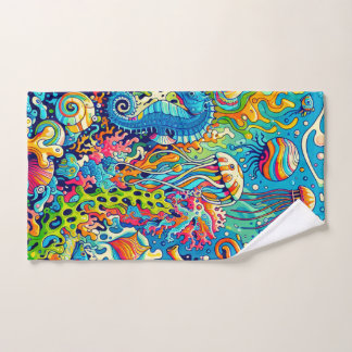 Conjunto De Toalhas Terra das Maravilhas Submarinas