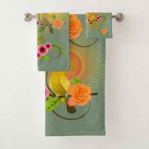 Conjunto De Toalhas Terra Verde Pousa e Sol