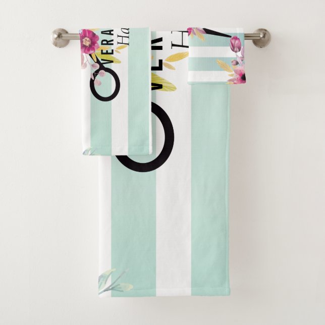 Conjunto De Toalhas Tesoura Dourada de Lista de Cabelos e listras de b (Insitu)