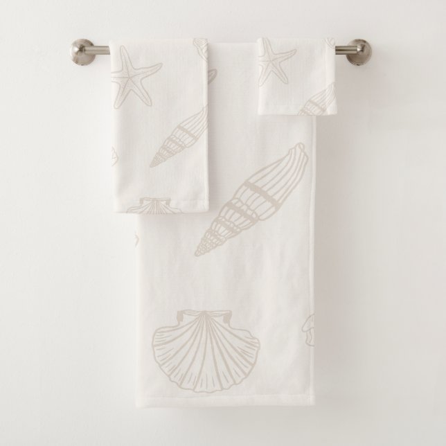Conjunto De Toalhas Tesouros costeiros Leite de amêndoa (Insitu)