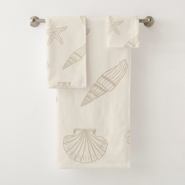 Conjunto De Toalhas Tesouros Costeiros Sandy Taupe (Insitu)