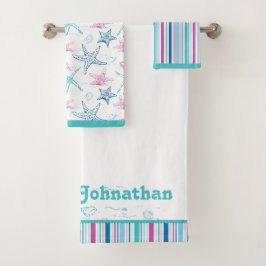 Conjunto De Toalhas Tesouros personalizados do Mar Negro