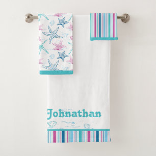 Conjunto De Toalhas Tesouros personalizados do Mar Negro