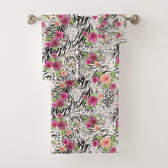 Conjunto De Toalhas Teste padrão com impressões animais (Insitu)