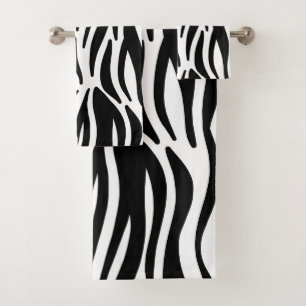 Conjunto De Toalhas Teste padrão contemporâneo moderno da zebra