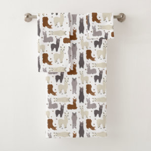 Conjunto De Toalhas Teste padrão de Geo das alpacas