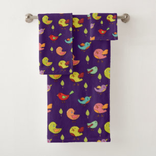 Conjunto De Toalhas Teste padrão desenhado mão lunático bonito dos
