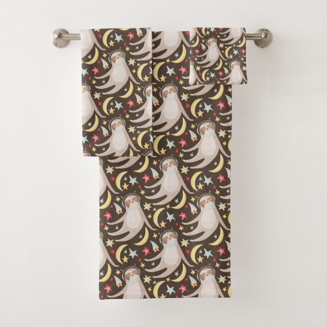 Conjunto De Toalhas Teste padrão do astronauta da preguiça (Insitu)