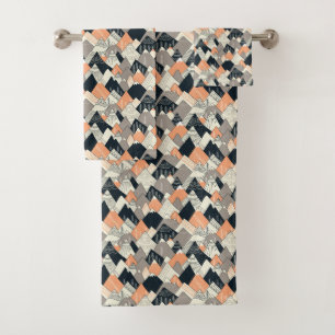 Conjunto De Toalhas Teste padrão escandinavo da montanha do estilo