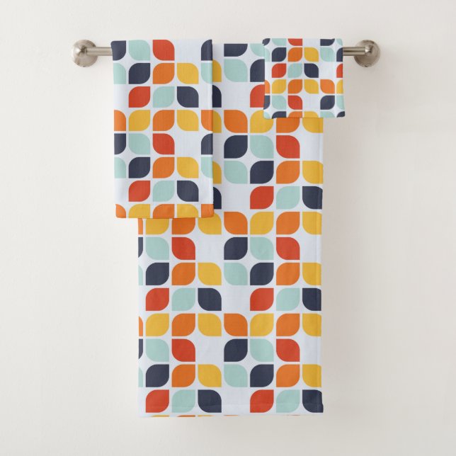 Conjunto De Toalhas Teste padrão geométrico do vintage (Insitu)