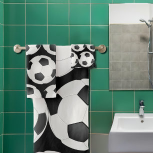 Conjunto De Toalhas teste padrão gráfico da bola de futebol