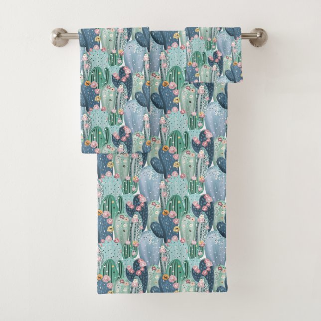 Conjunto De Toalhas Teste padrão macio do cacto de Patel (Insitu)