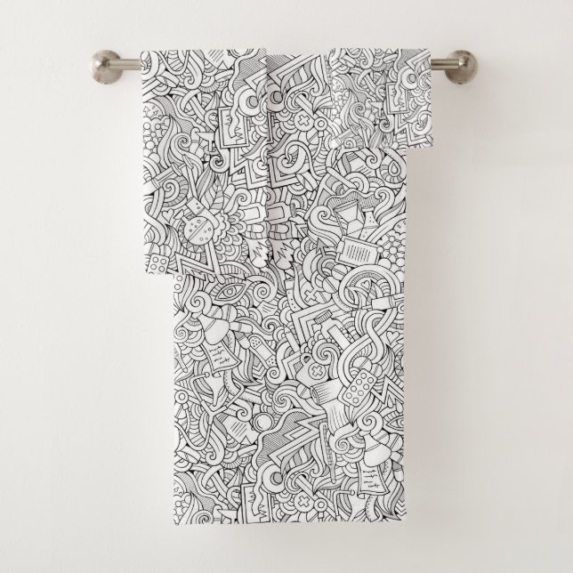 Conjunto De Toalhas Teste padrão médico de B&W (Insitu)