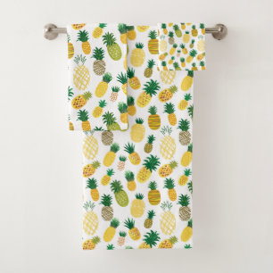 Conjunto De Toalhas Teste padrão na moda do abacaxi