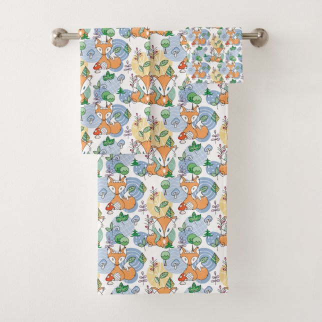 Conjunto De Toalhas Teste padrão pequeno bonito do Fox (Insitu)