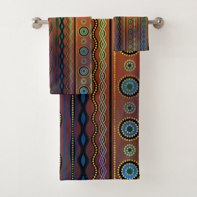 Conjunto De Toalhas Teste padrão tribal translúcido de Beautuful (Insitu)