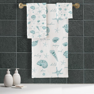 Conjunto De Toalhas Texto divertido do Starfish D.918