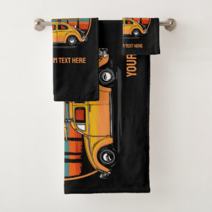 Conjunto De Toalhas Texto Personalizado — Sunset Tropical
