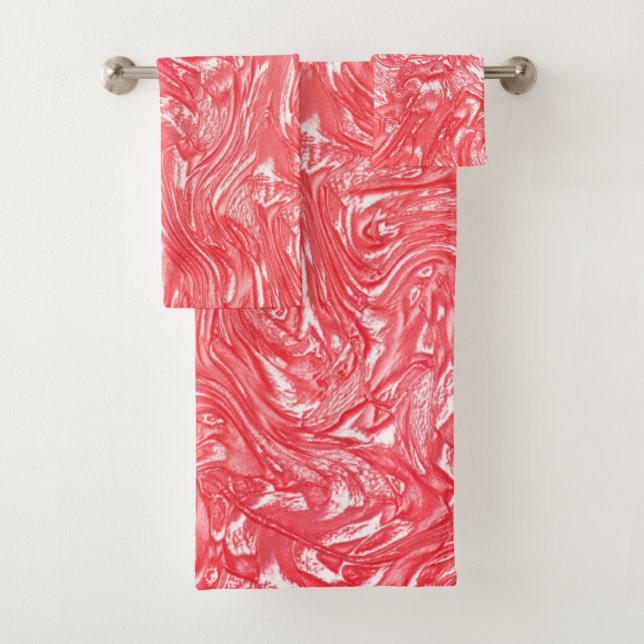 Conjunto De Toalhas Textura colorida "aguardente de morango" (Insitu)