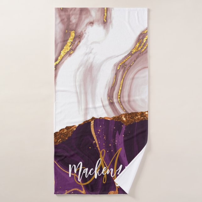 Conjunto De Toalhas Textura de abstrato Marble (Toalha de Banho)