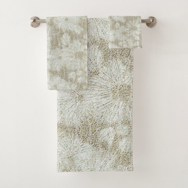 Conjunto De Toalhas Textura de creme de margarida lisa (Insitu)