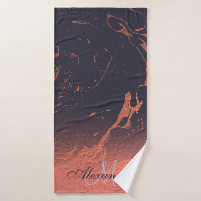 Conjunto De Toalhas Textura de rosa Marble (Toalha de Banho)