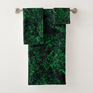 Conjunto De Toalhas Textura verde escura, esponja destruída ou corro