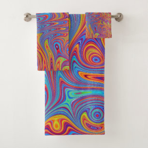 Conjunto De Toalhas texturas psicodélicas