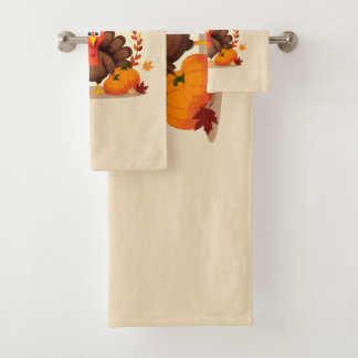 Conjunto De Toalhas Thanksgiving large chicken