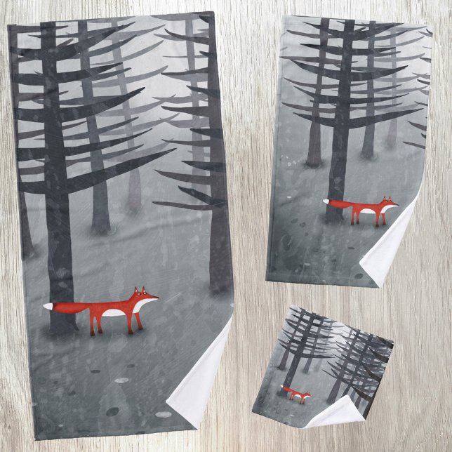 Conjunto De Toalhas The Fox and the Forest (The fox and the forest wildlife woodland themed towel set)
