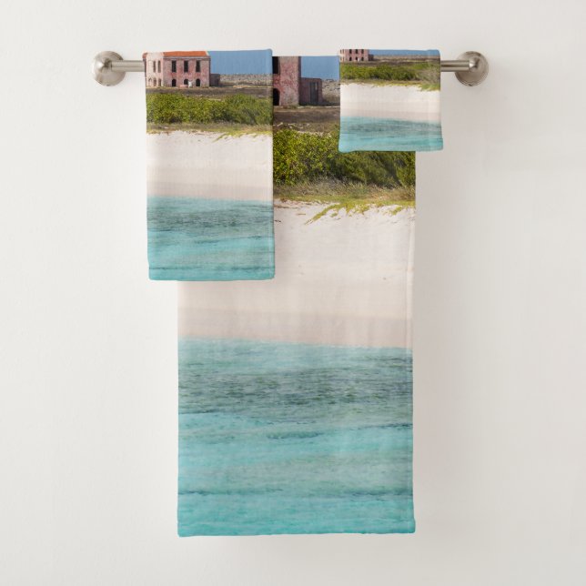 Conjunto De Toalhas The Pink Lighthouse of Klein Curacao 1 (Insitu)