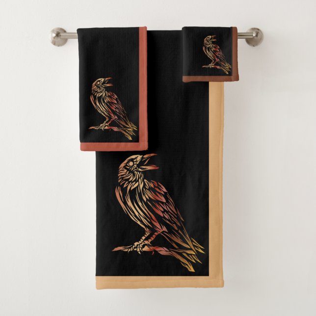 Conjunto De Toalhas The Raven Bath Towel Set (Insitu)