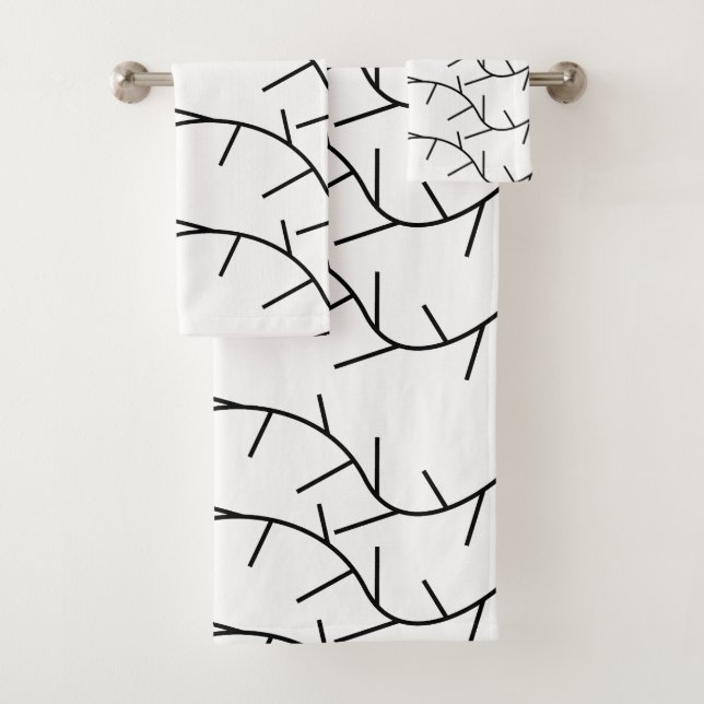 Conjunto De Toalhas Thorn Black and White Thorn (Insitu)