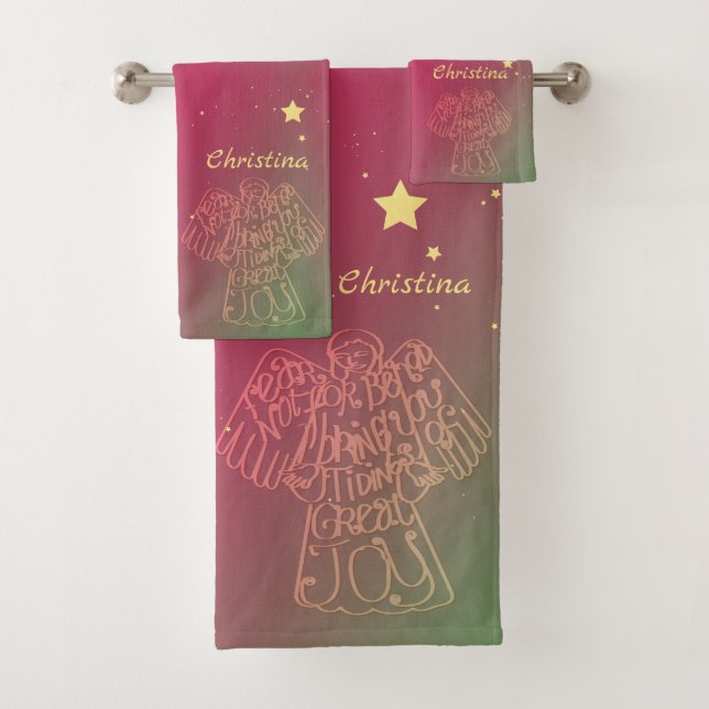 Conjunto De Toalhas "Tidings of Great Joy" Angel Towel (Insitu)