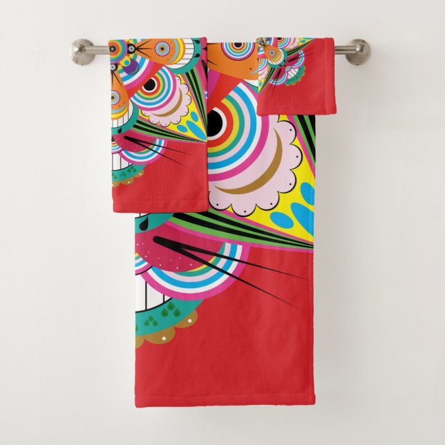 Conjunto De Toalhas Tiger Dragon Mandala Bath Toque (Insitu)