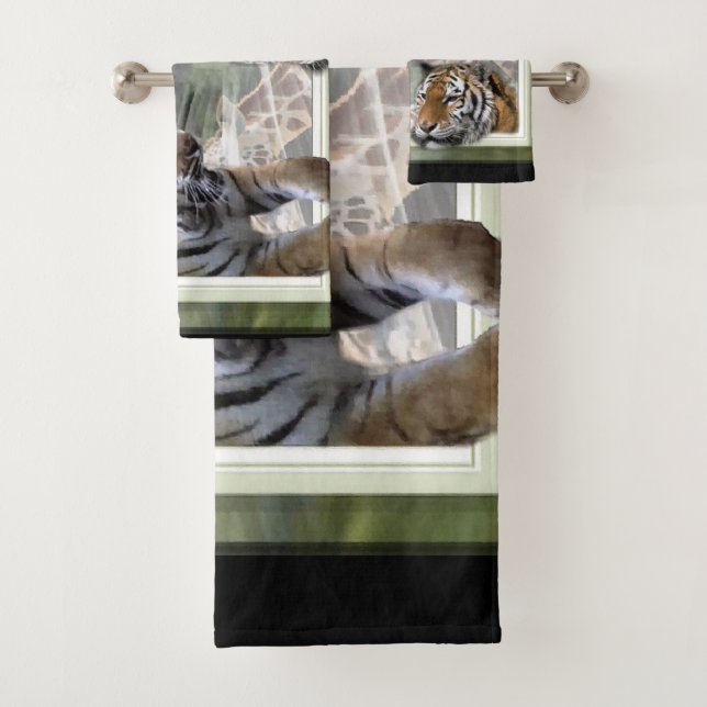 Conjunto De Toalhas Tiger Giraffe Zebra Lovers (Insitu)