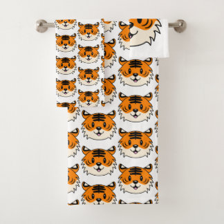 Conjunto De Toalhas Tigre de Cartoon Sorridente