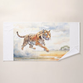 Conjunto De Toalhas Tigre em Ação