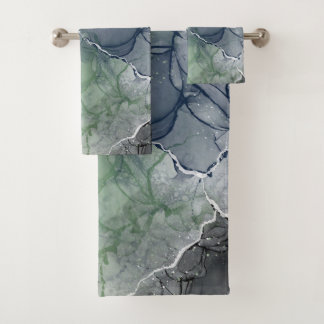 Conjunto De Toalhas Tinta alcoólica verde