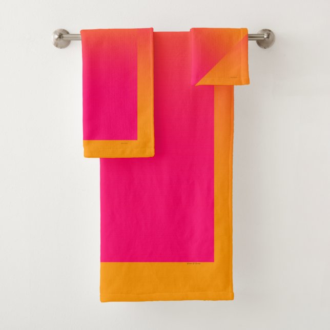 CONJUNTO DE TOALHAS TINTA DE LARANJA QUENTE (Insitu)