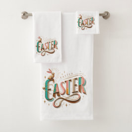 Conjunto De Toalhas Tipografia páscoa