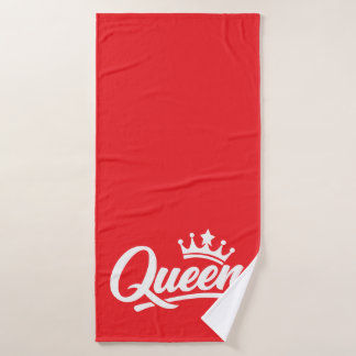 Conjunto De Toalhas Tipografia Rainha Com Coroa
