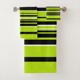 Conjunto De Toalhas Tiras complexas - Verde limão