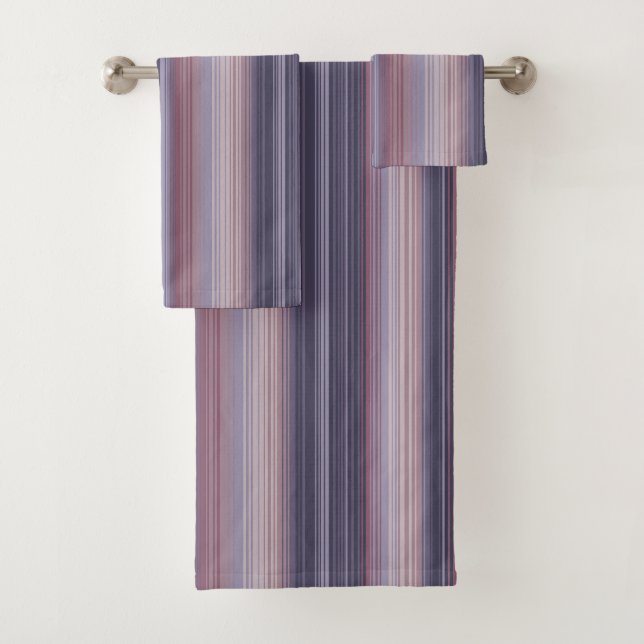 Conjunto De Toalhas Tiras Finas, Ameixa, Mauve, Rosa Esbranquiçada (Insitu)