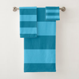 Conjunto De Toalhas Tiras Turquesas