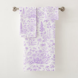 Conjunto De Toalhas Toalete de Lavanda