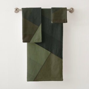 Conjunto De Toalhas Toalha, corta-papa, combinada, azeitona, verde, li